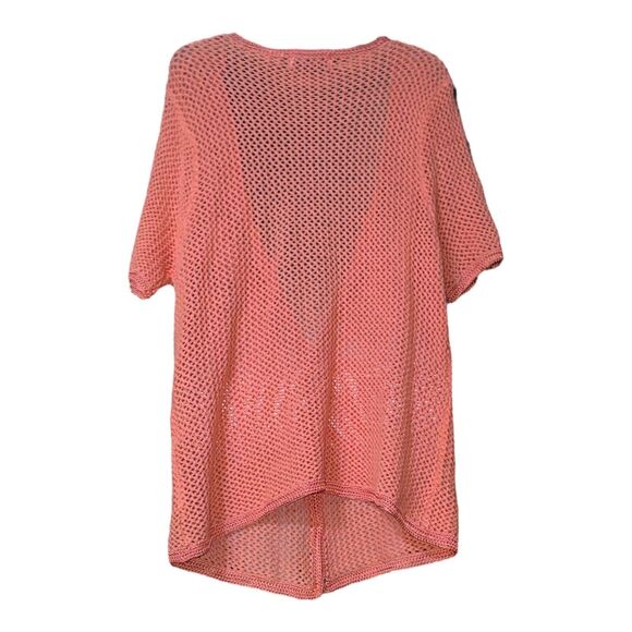 Classic Blues Wrangler Women Salmon Cottage Granny Core Cardigan Sweater Large - Picture 2 of 6